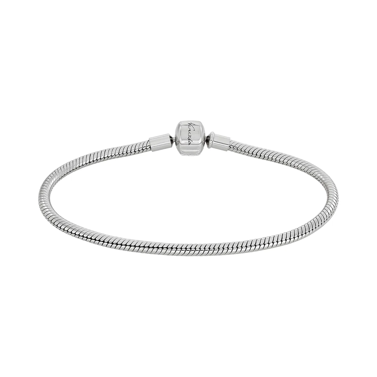 Pulsera en plata Ley 925, 19 cm. de largo, 3 mm. de ancho