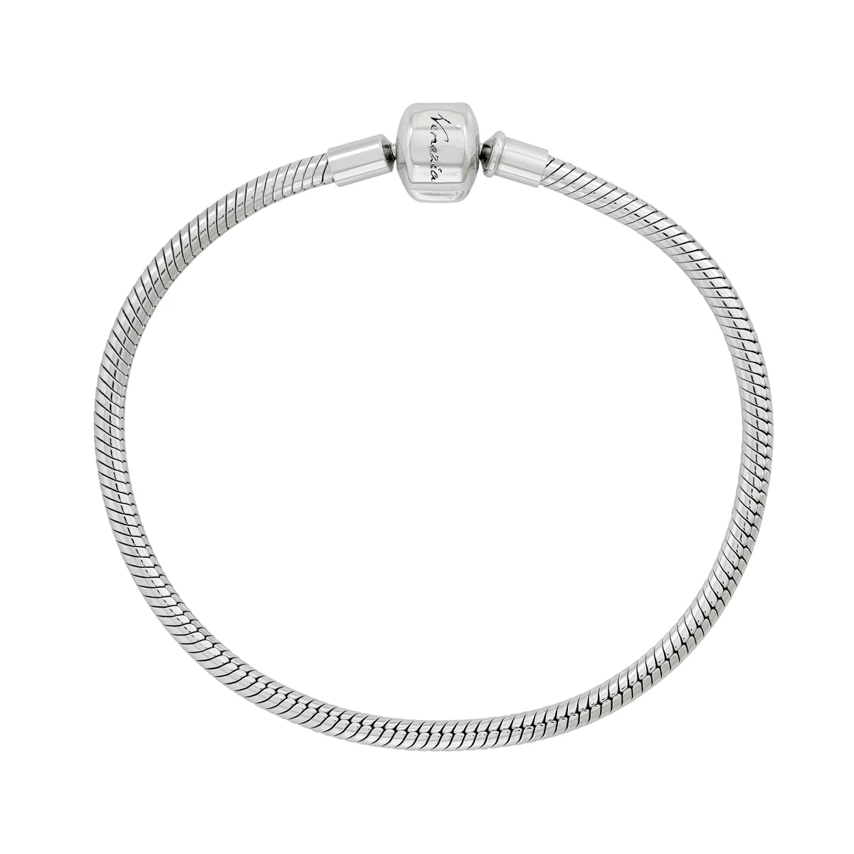 Pulsera en plata Ley 925, 19 cm. de largo, 3 mm. de ancho