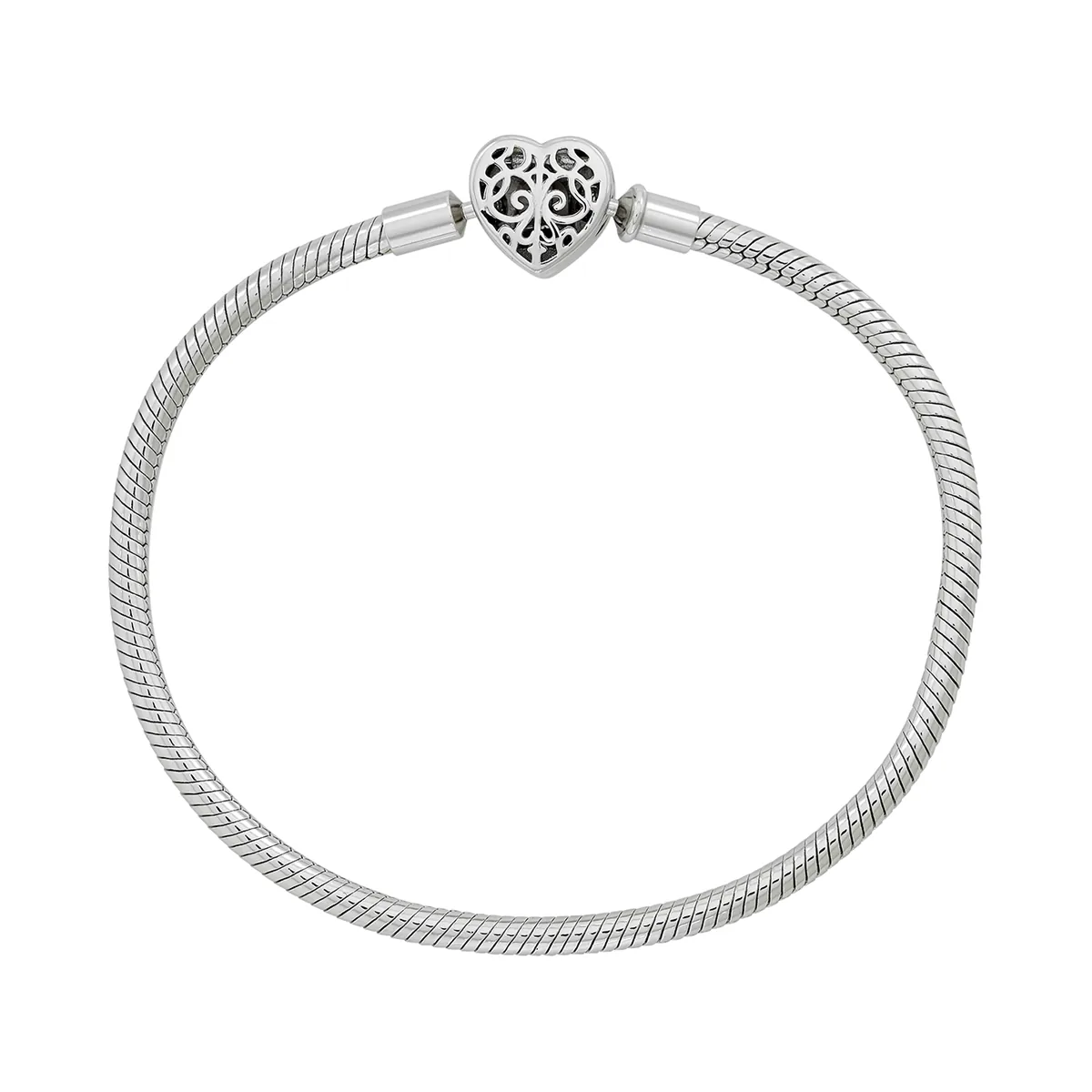 Pulsera en plata Ley 925, 19 cm. de largo, 3 mm. de ancho