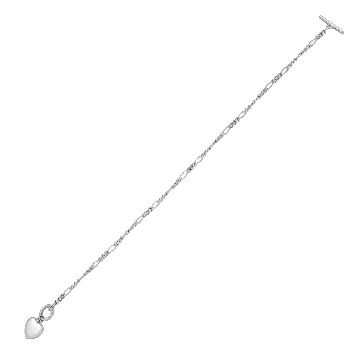 Pulsera en plata Ley 925, 19 cm. de largo, 2 mm. de ancho, de la coleccion Sueños