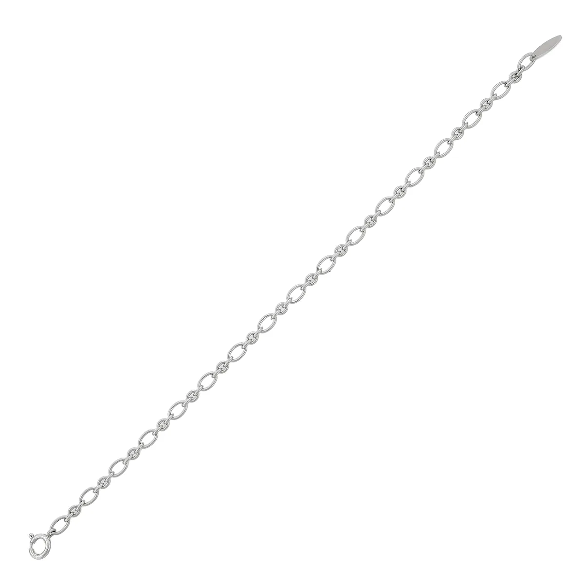 Pulsera en plata Ley 925, 18 cm. de largo, 3 mm. de ancho, de la coleccion Sueños