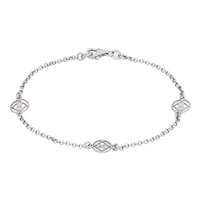 Pulsera en plata Ley 925, 19 cm. de largo - Colección Sueños