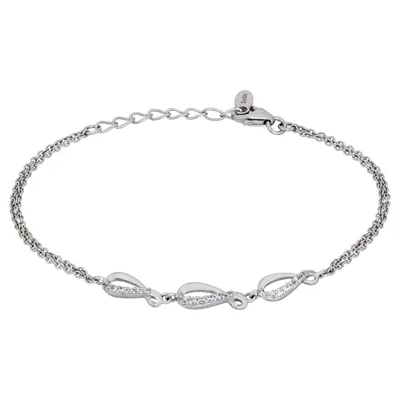 Pulsera en plata Ley 925, con cristales - Colección Sueños
