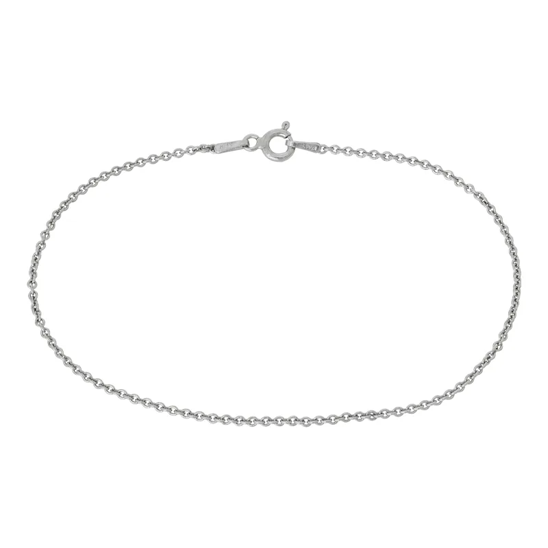 Pulsera en plata Ley 925, 19 cm. de largo, 1 mm. de ancho