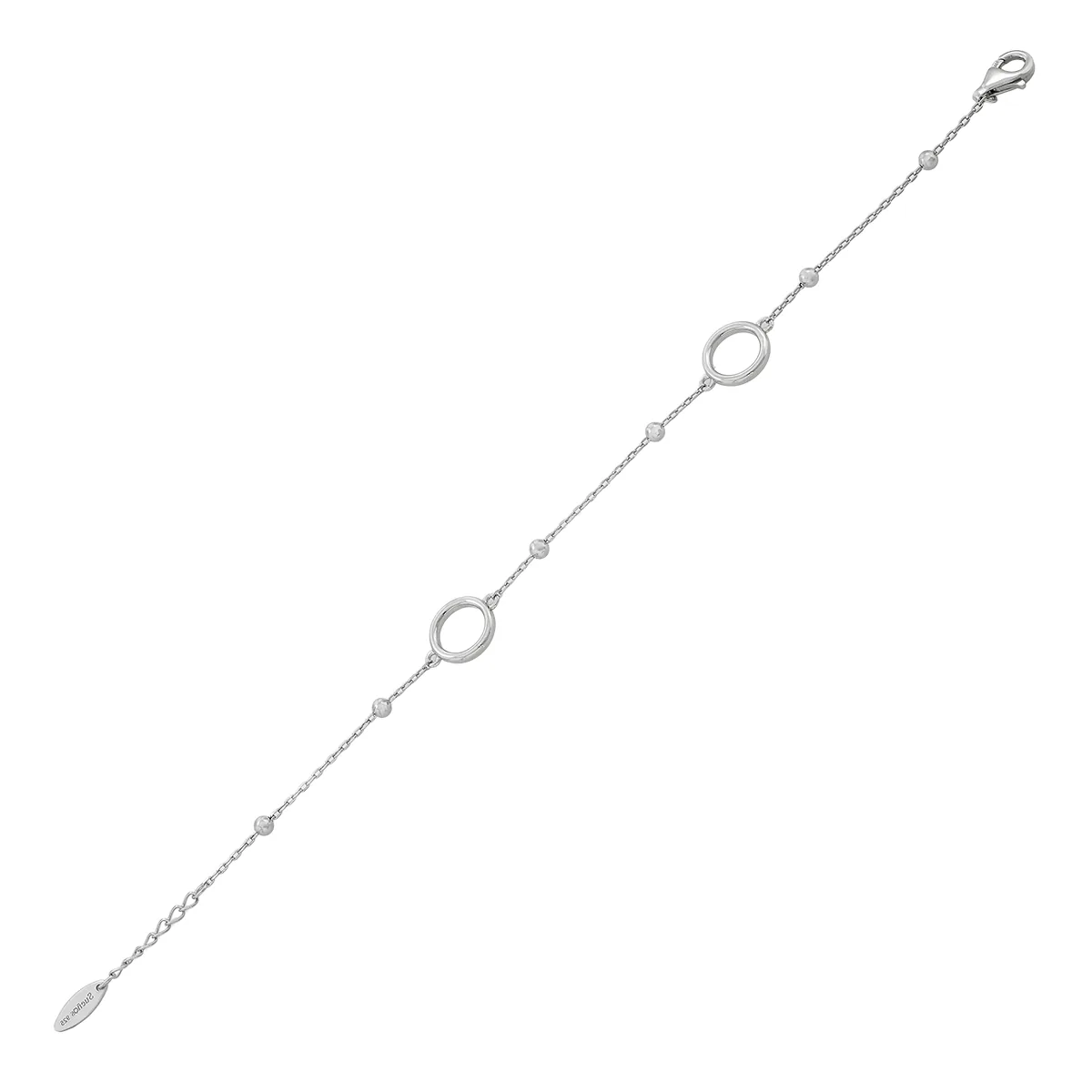 Pulsera en plata Ley 925, 18 cm. de largo, 1 mm. de ancho, de la coleccion Sueños