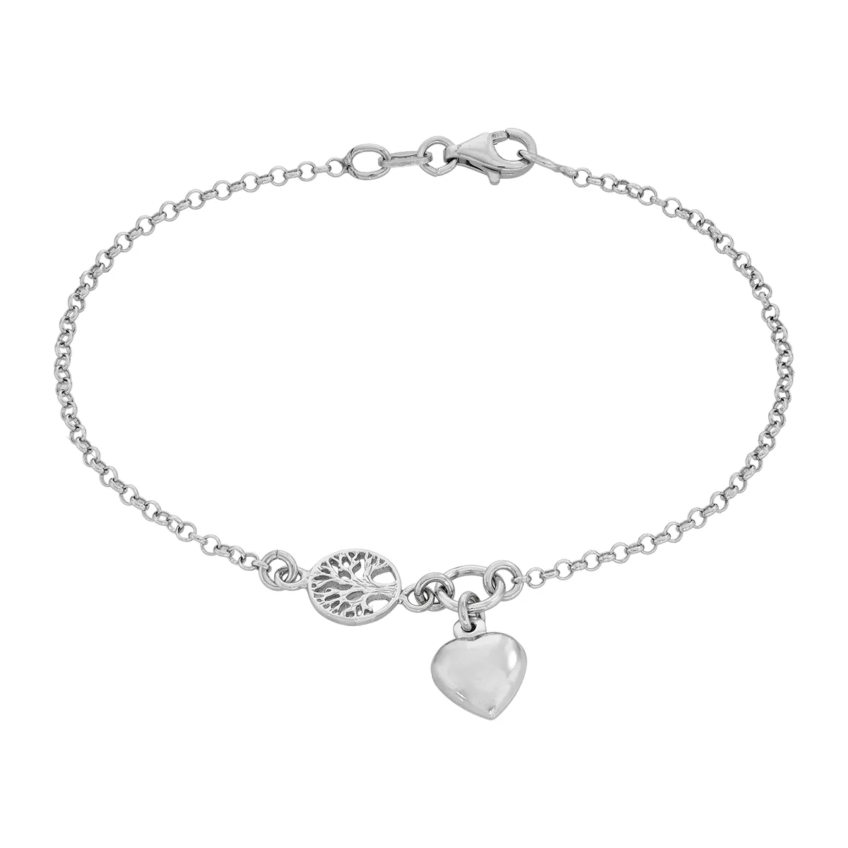 Pulsera en plata Ley 925, 19 cm. de largo, 2 mm. de ancho, de la coleccion Sueños