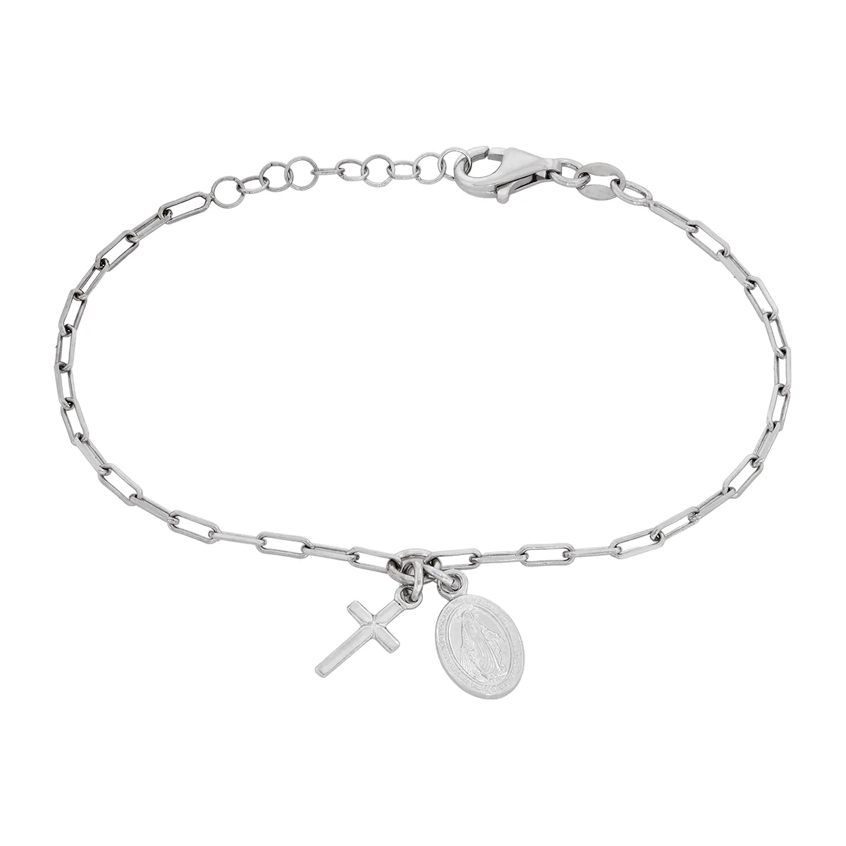 Pulsera en plata Ley 925, 17 cm. de largo, 2 mm. de ancho, de la coleccion Sueños