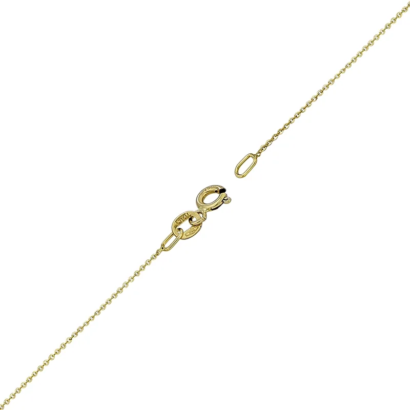 Tobillera en oro amarillo de 18 Kilates, Rolo, 23 cm. de largo, 0.50 mm. de ancho