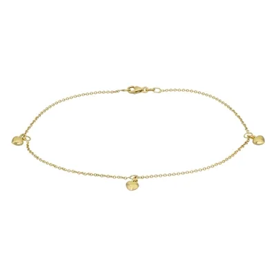 Tobillera en oro amarillo de 18 Kilates, 24 cm. de largo, 1 mm. de ancho