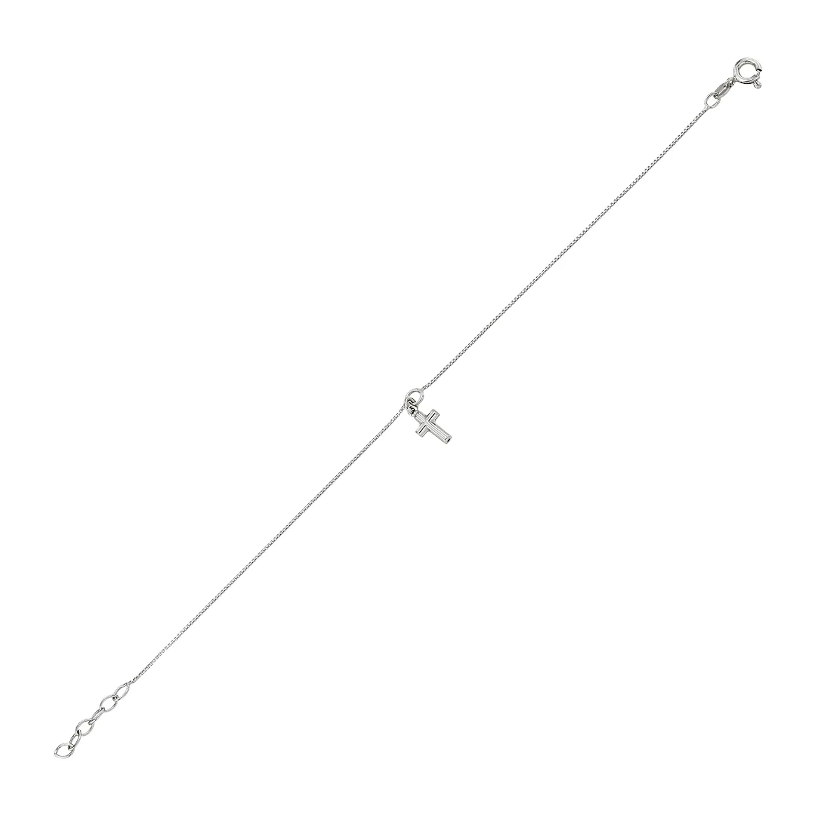 Tobillera en plata Ley 925, 22 cm. de largo, 0.50 mm. de ancho, de la coleccion Sueños