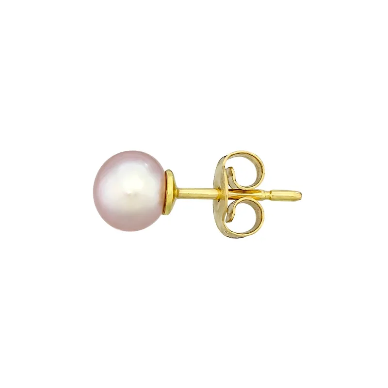 Topos en oro amarillo de 18 Kilates, Solitario, con perlas centrales de 5 mm de ancho aprox