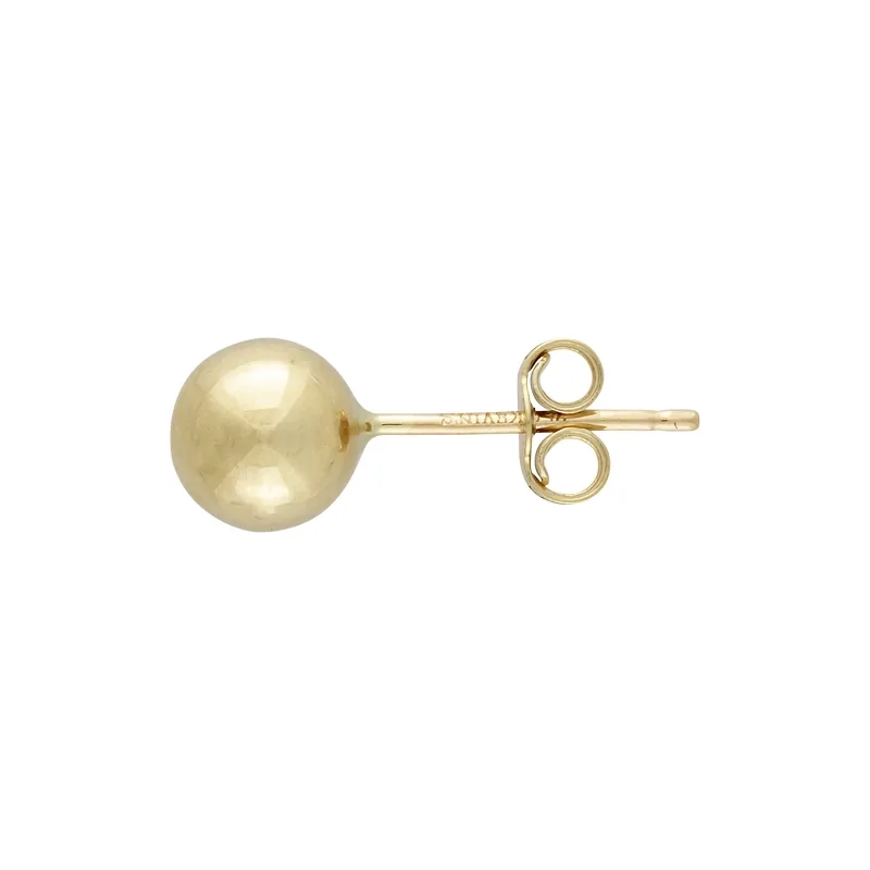 Topos en oro amarillo de 18 Kilates, Bola, 6 mm. de ancho