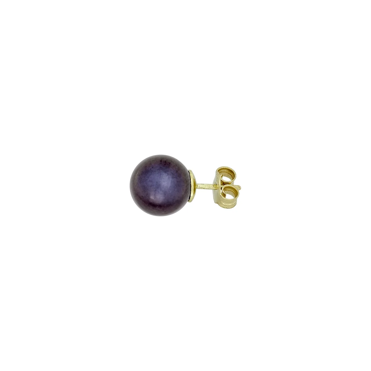 Topos en oro amarillo de 18 Kilates, Solitario, con perlas centrales de 4 mm de ancho aprox, 4 mm. de ancho