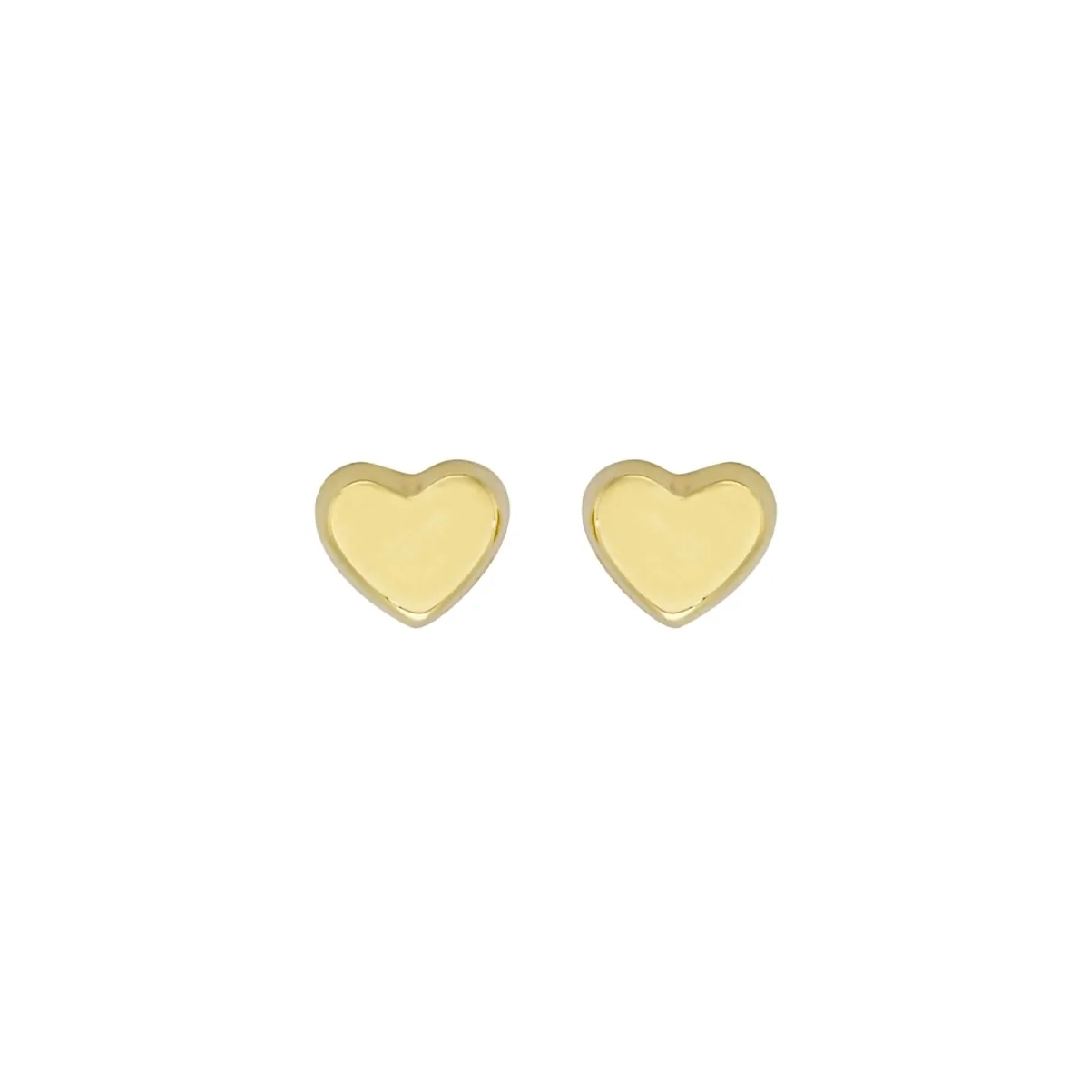 Topos de corazón en oro amarillo de 18 Kilates