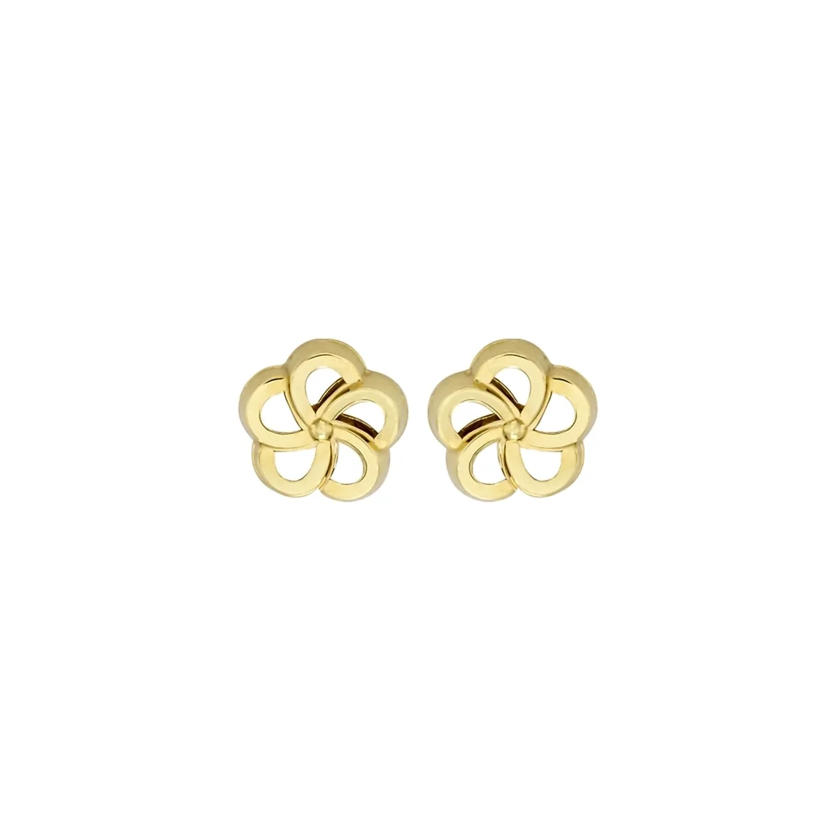 Topos de flores en oro amarillo de 18 Kilates