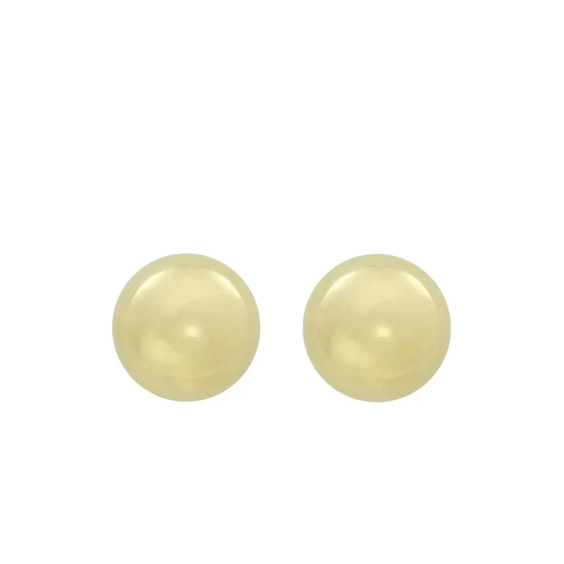 Topos en oro amarillo de 18 Kilates, 1/2 bola, 6 mm. de ancho