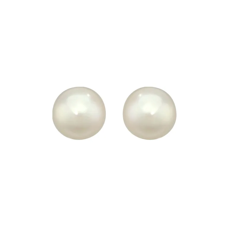 Topos en oro amarillo de 18 Kilates, Solitario, con perlas centrales de 8 mm de ancho aprox