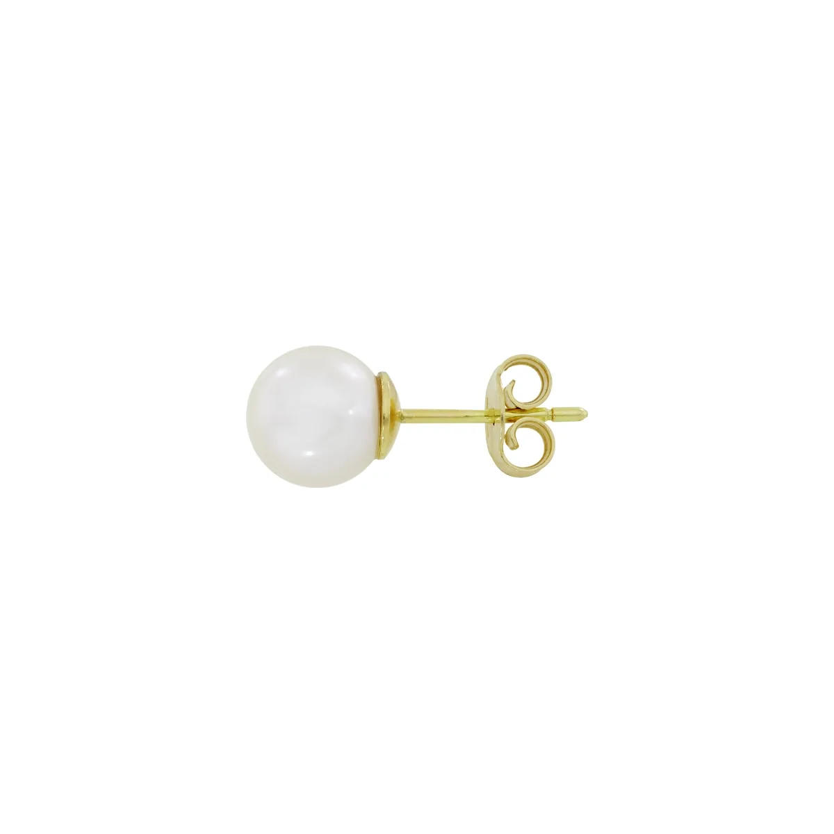 Topos en oro amarillo de 18 Kilates, Solitario, con perlas centrales de 8 mm de ancho aprox, 8 mm. de ancho