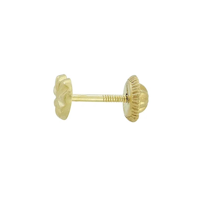 Topos en oro amarillo de 18 Kilates con visos, Corazón, 4 mm. de ancho