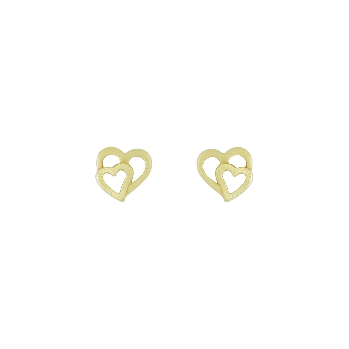 Topos en oro amarillo de 18 Kilates con visos, Corazón