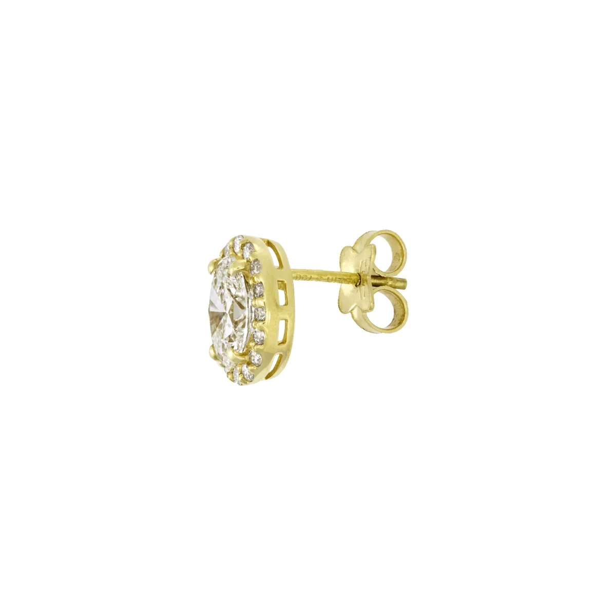 Topos en oro amarillo de 18 Kilates, Uñas+decoración, con diamante de laboratorio de 1.72 Ct