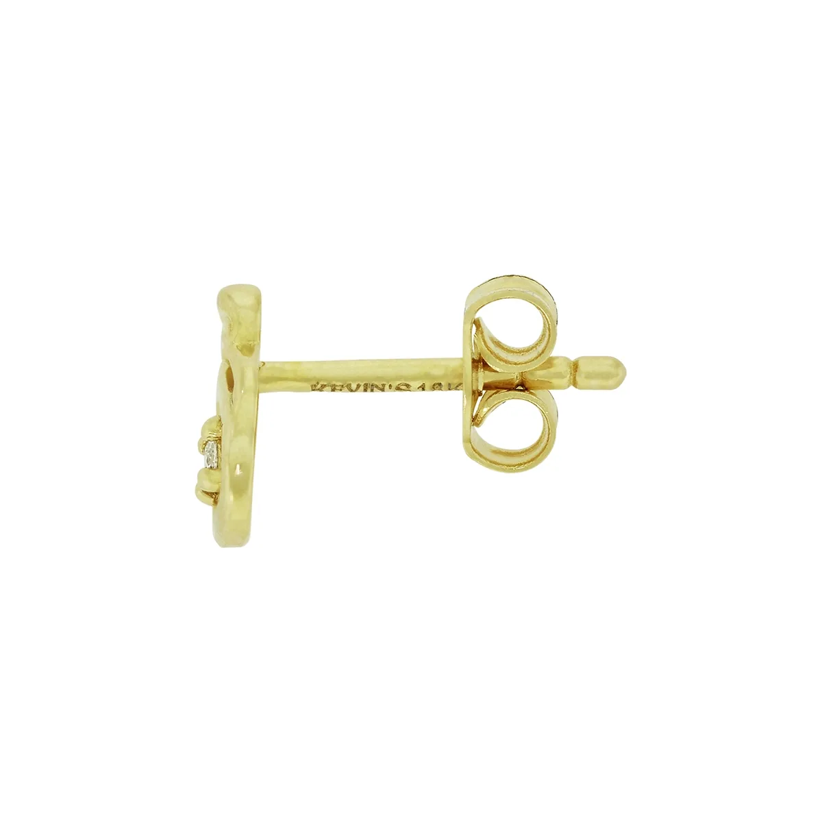 Topos en oro amarillo de 18 Kilates, Lágrima, con diamantes de 0.03 Ct