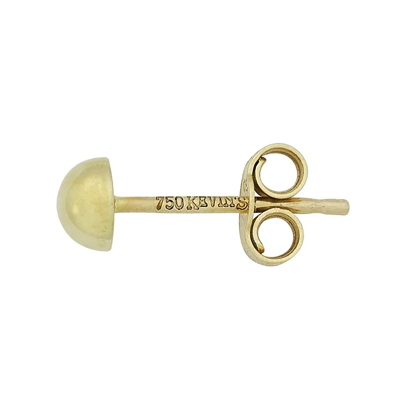 Topos en oro amarillo de 18 Kilates, 1/2 bola, 4 mm. de ancho