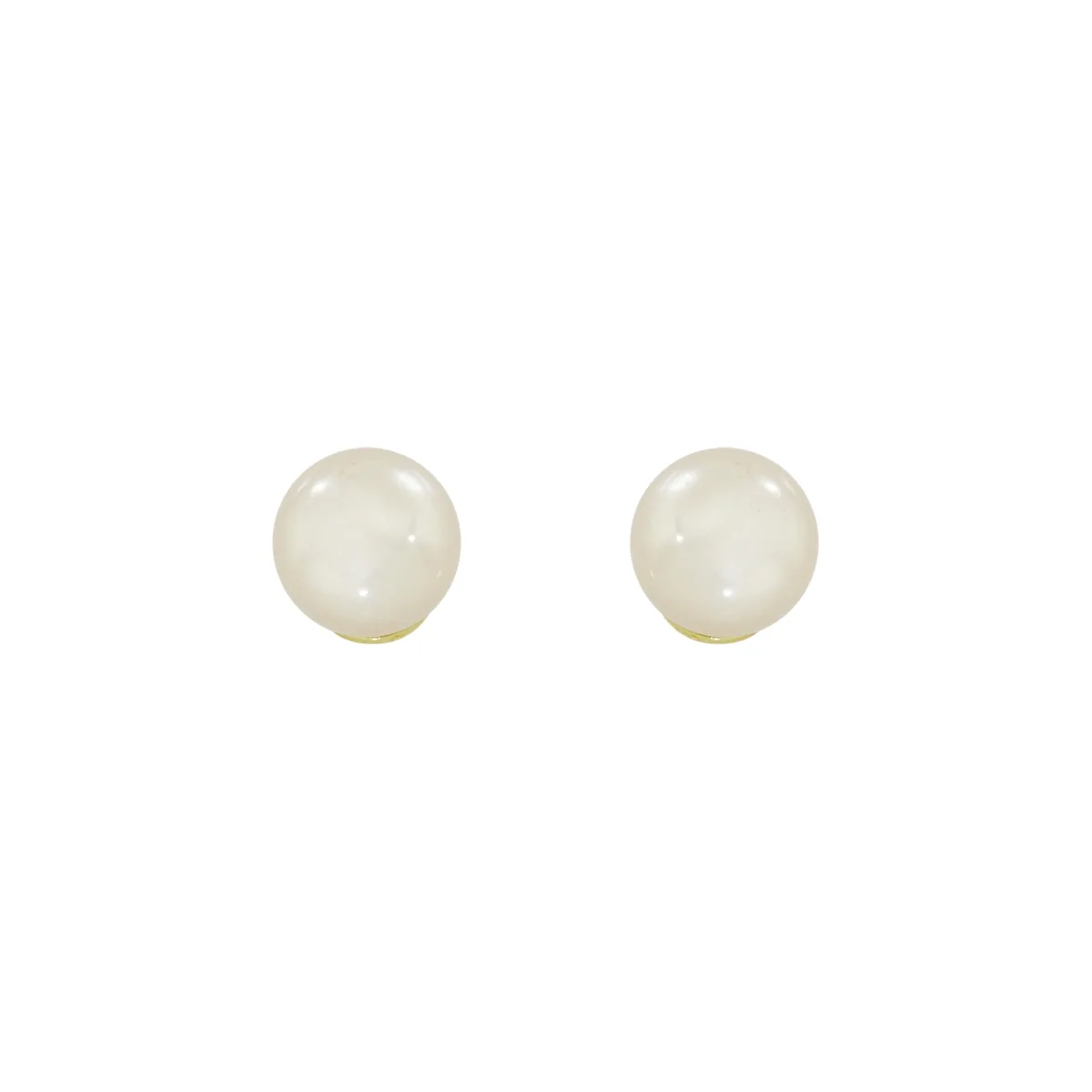 Topos en oro amarillo de 18 Kilates, Solitario, con perlas centrales de 7 mm de ancho aprox, 7 mm. de ancho