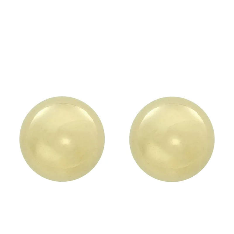 Topos en oro amarillo de 18 Kilates, 1/2 bola, 9.50 mm. de ancho