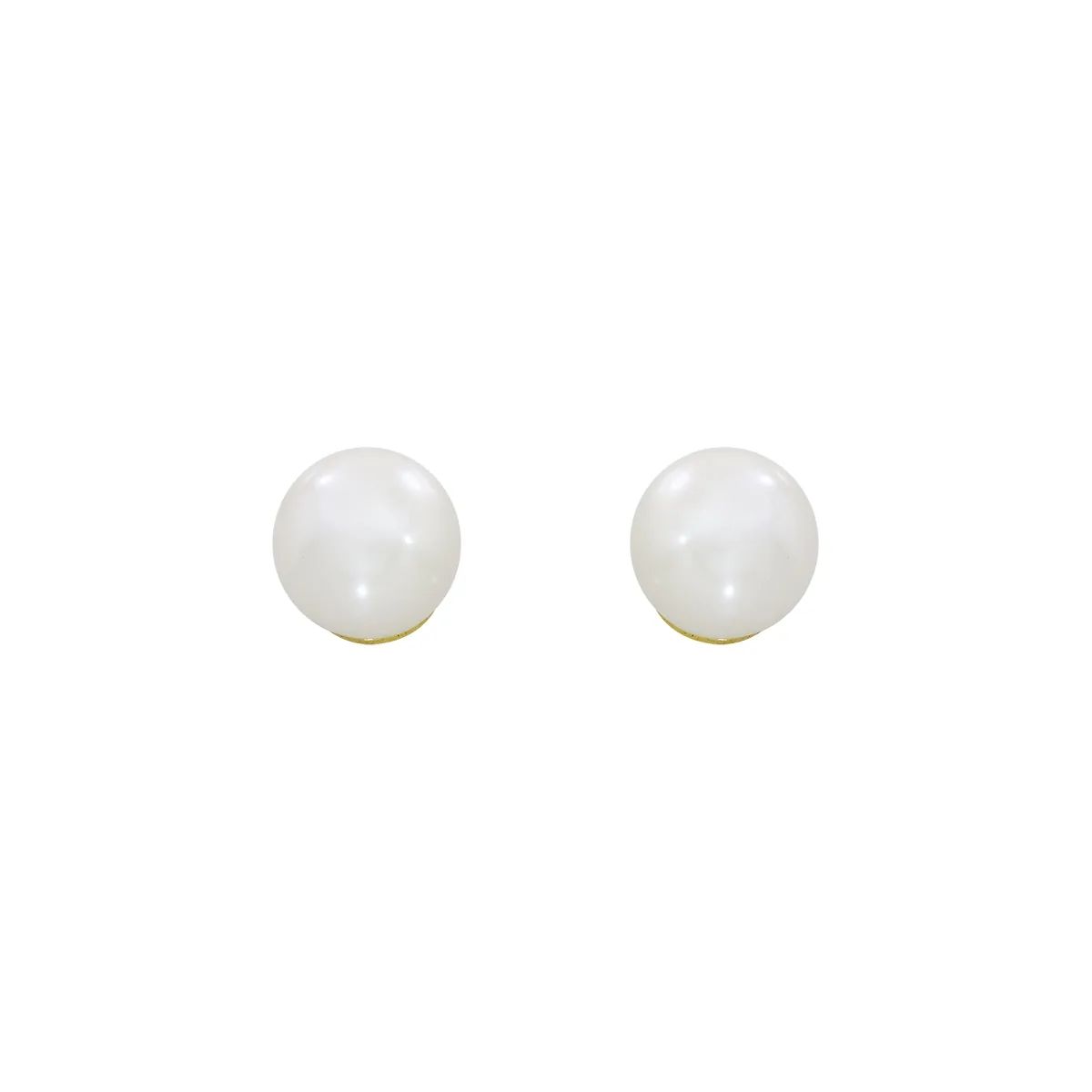 Topos en oro amarillo de 18 Kilates, Solitario, con perlas centrales de 7 mm de ancho aprox, 7 mm. de ancho
