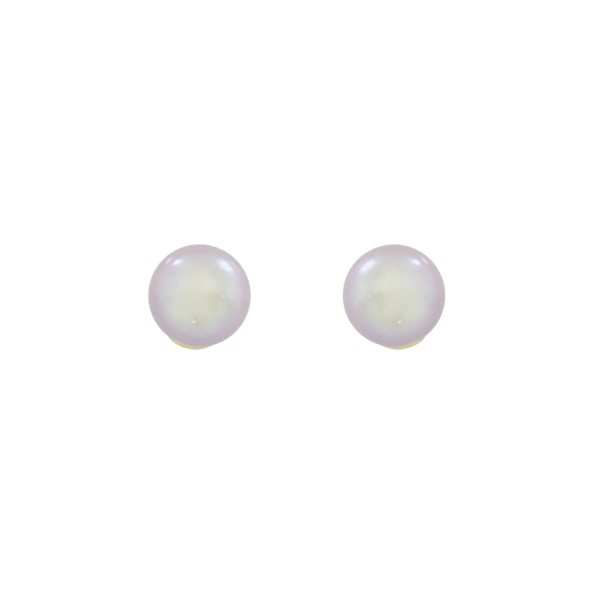 Topos en oro amarillo de 18 Kilates, Solitario, con perlas centrales de 7 mm de ancho aprox, 7 mm. de ancho
