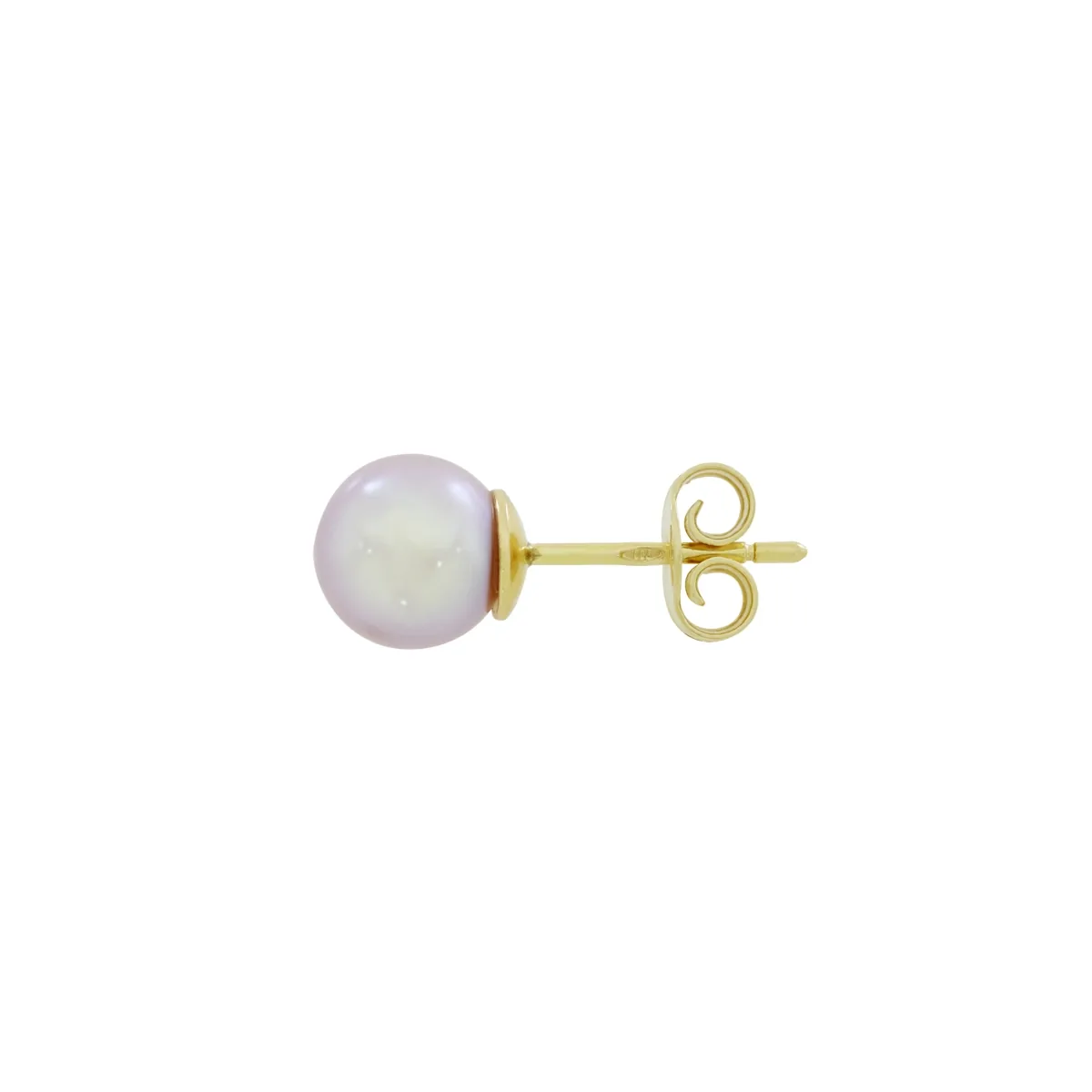 Topos en oro amarillo de 18 Kilates, Solitario, con perlas centrales de 7 mm de ancho aprox, 7 mm. de ancho