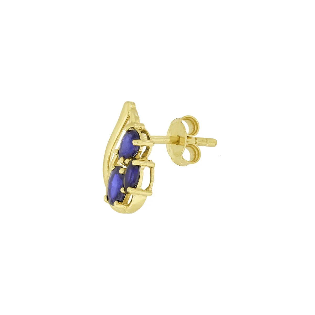 Topos en oro amarillo de 18 Kilates, Franja, con zafiros de 1.05 Ct