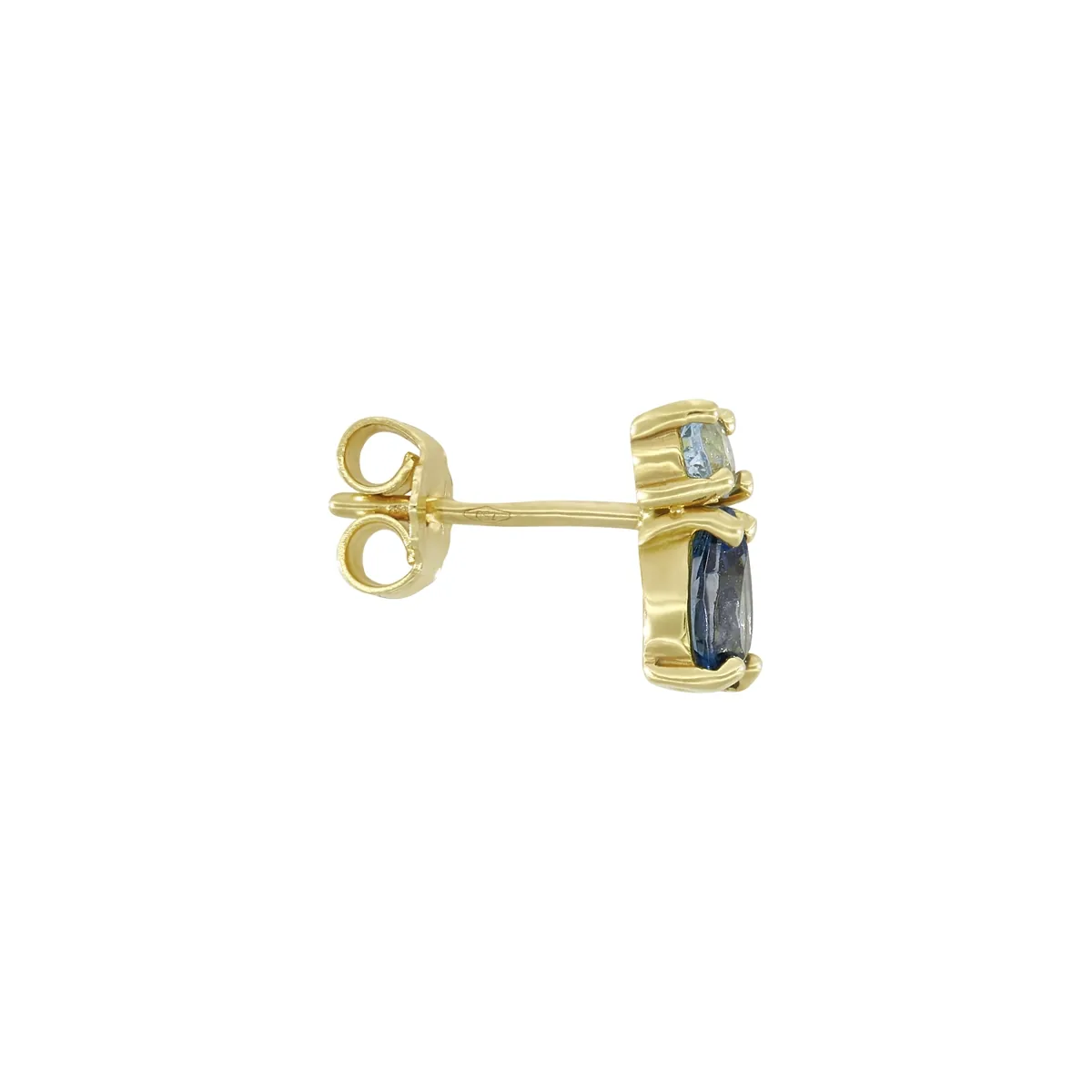 Topos en oro amarillo de 18 Kilates, Uñas+decoración, con 2 zircones centrales y decoración en zircones