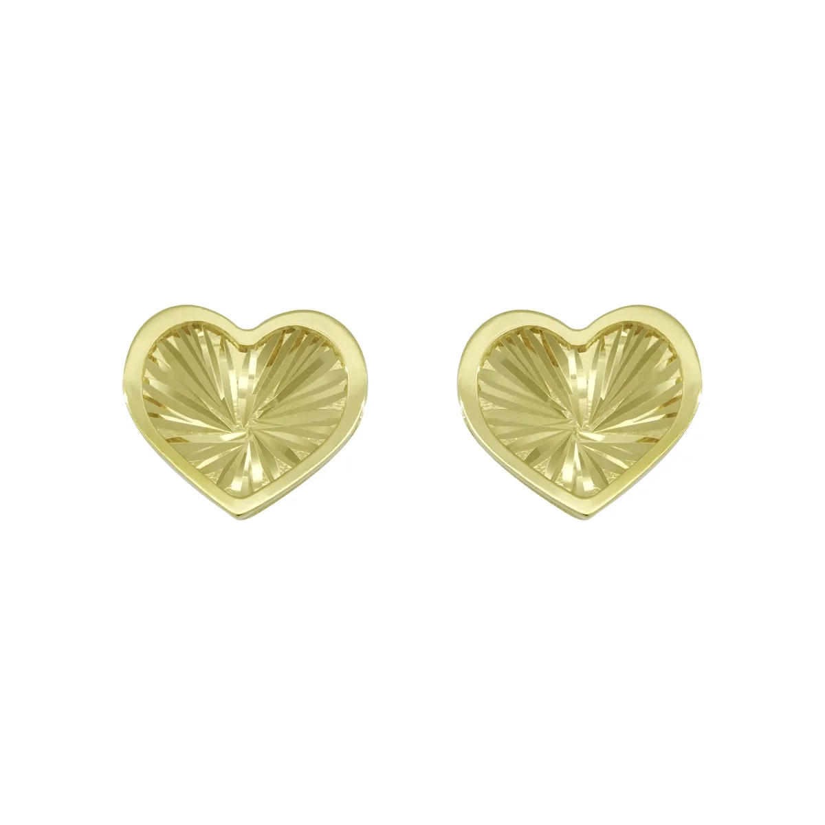 Topos en oro amarillo de 18 Kilates con visos, Corazón