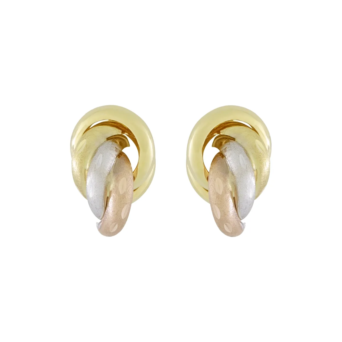 Topos en oro amarillo de 18 Kilates con visos satinado, Franja