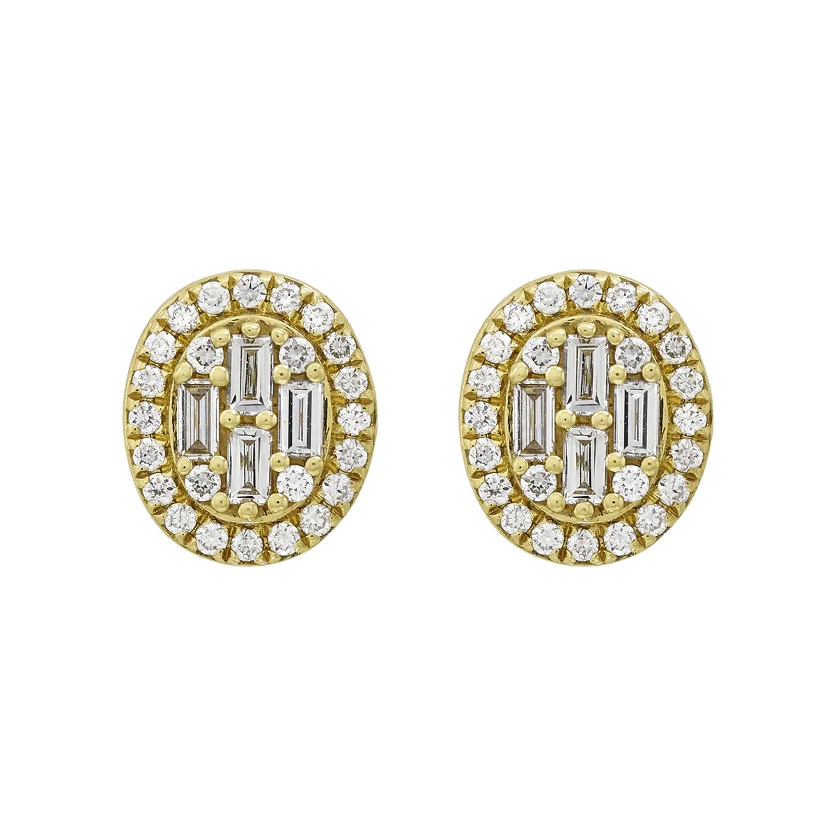 Topos en oro amarillo de 18 Kilates, Uñas+decoración, con diamante de laboratorio de 0.40 Ct