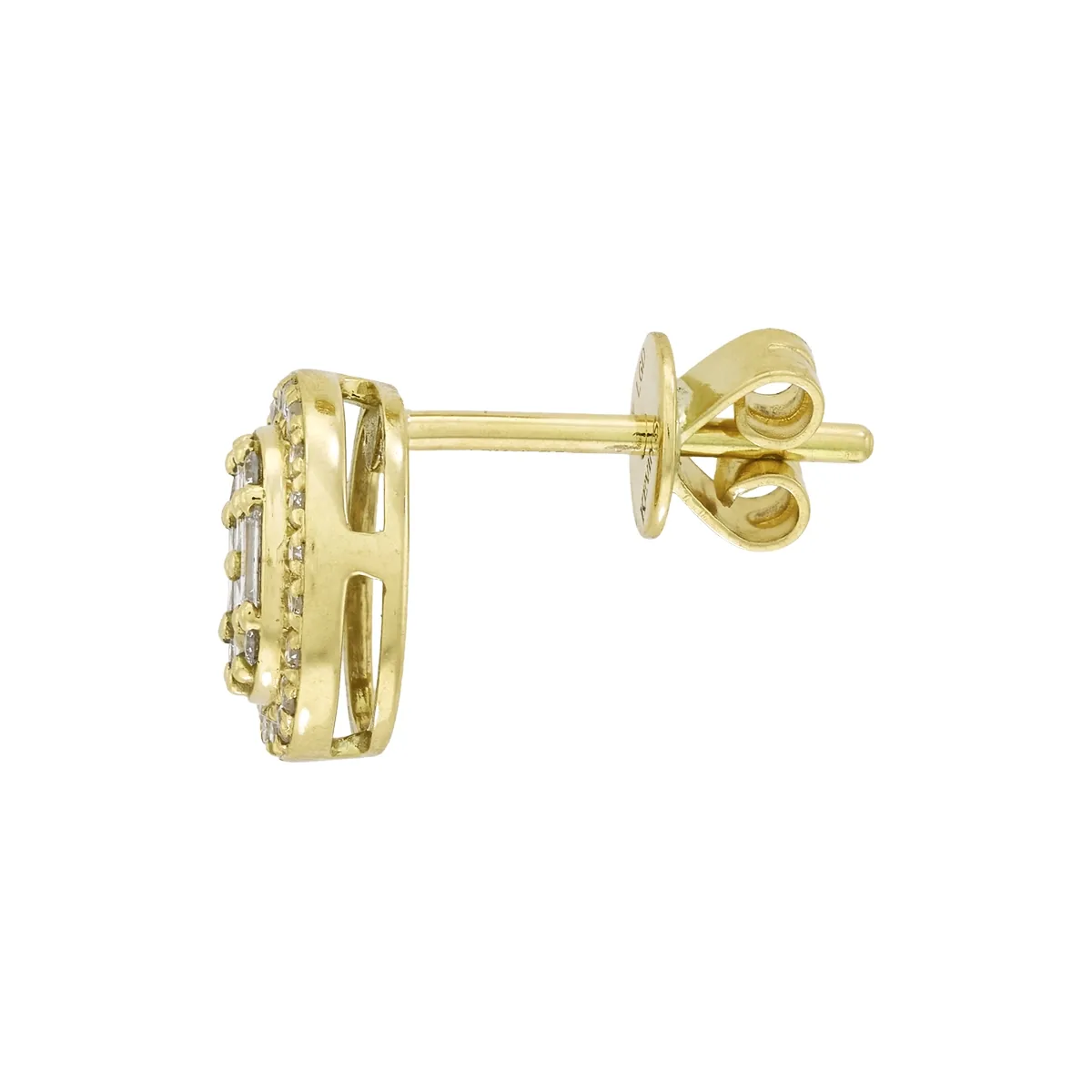 Topos en oro amarillo de 18 Kilates, Uñas+decoración, con diamante de laboratorio de 0.40 Ct