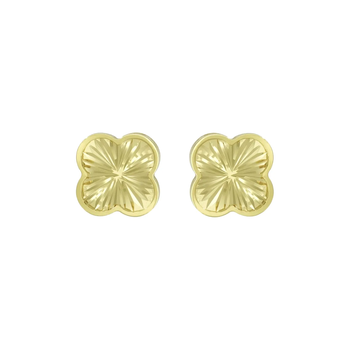 Topos en oro amarillo de 18 Kilates con visos, Flores