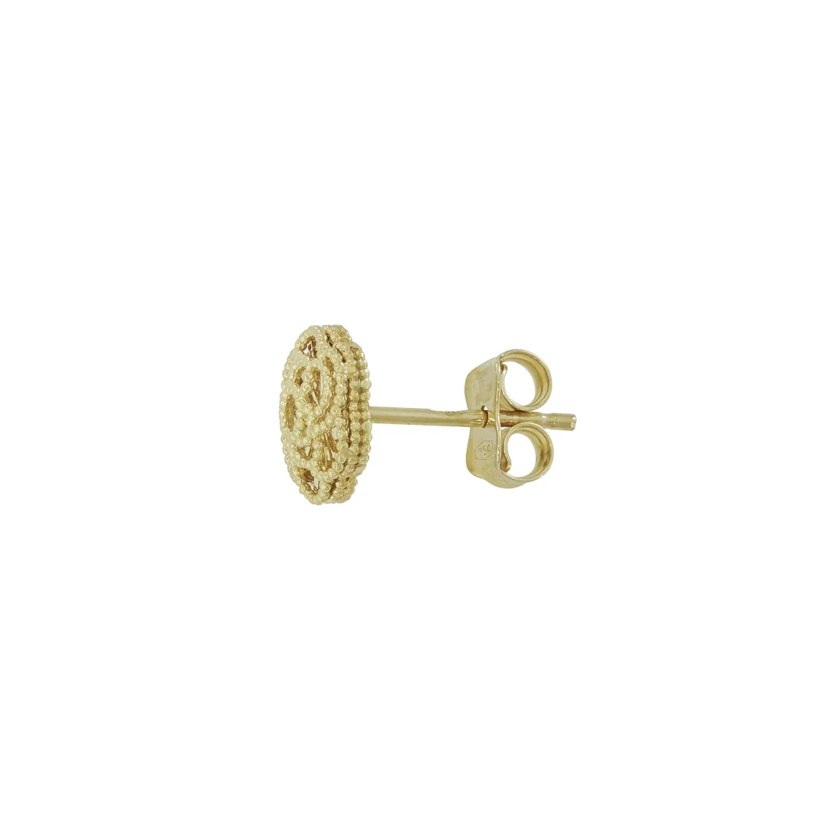 Topos en oro amarillo de 18 Kilates con visos, Flores