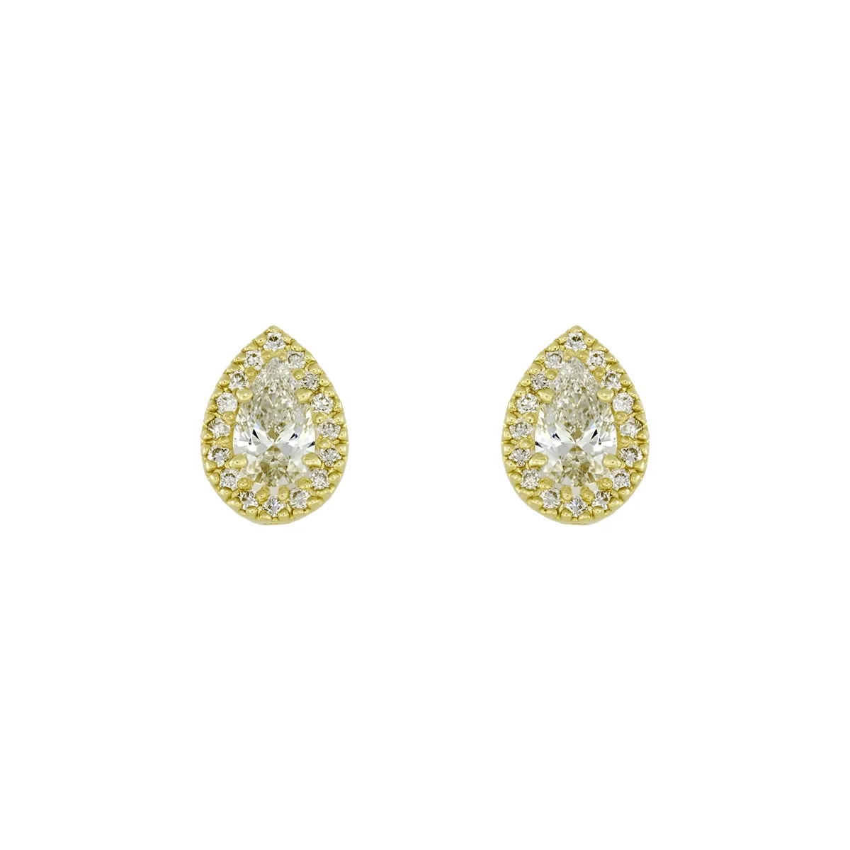 Topos en oro amarillo de 18 Kilates, Uñas+decoración, con diamante de laboratorio de 0.85 Ct, 9.4 mm. de ancho