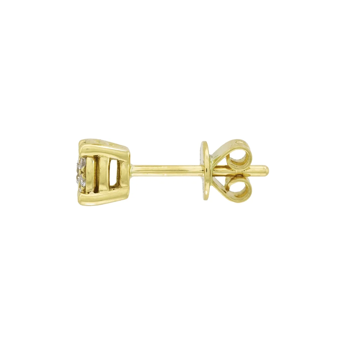 Topos en oro amarillo de 18 Kilates, Uñas+decoración, con diamante de laboratorio de 0.21 Ct