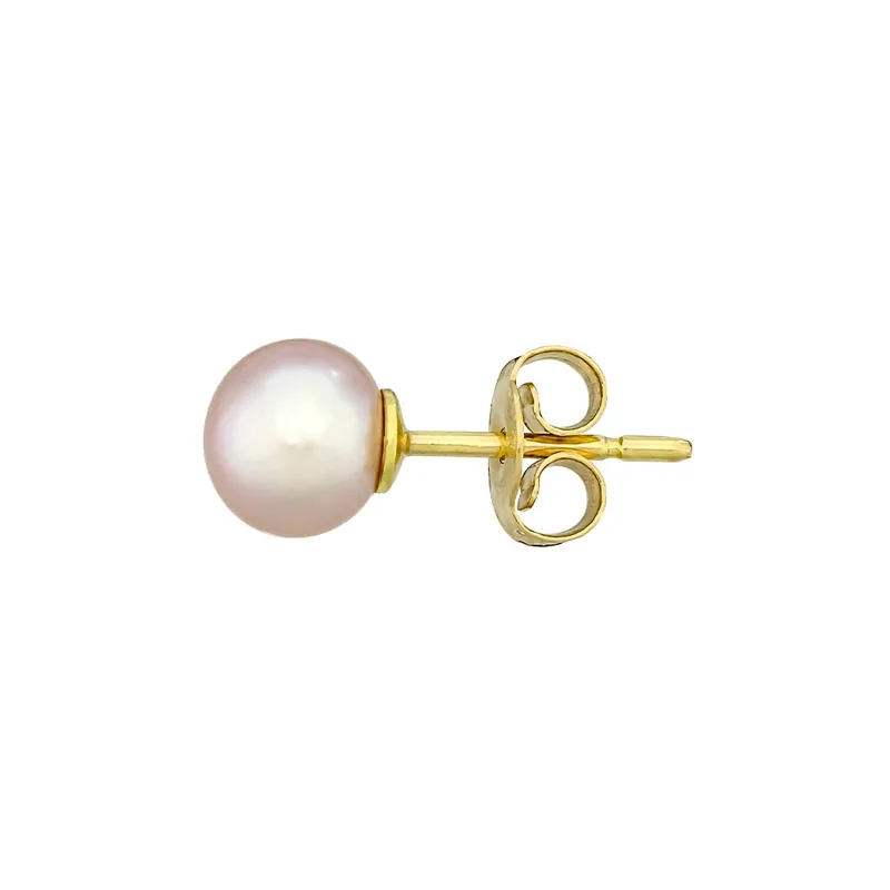 Topos en oro amarillo de 18 Kilates, Solitario, con perlas centrales de 6 mm de ancho aprox
