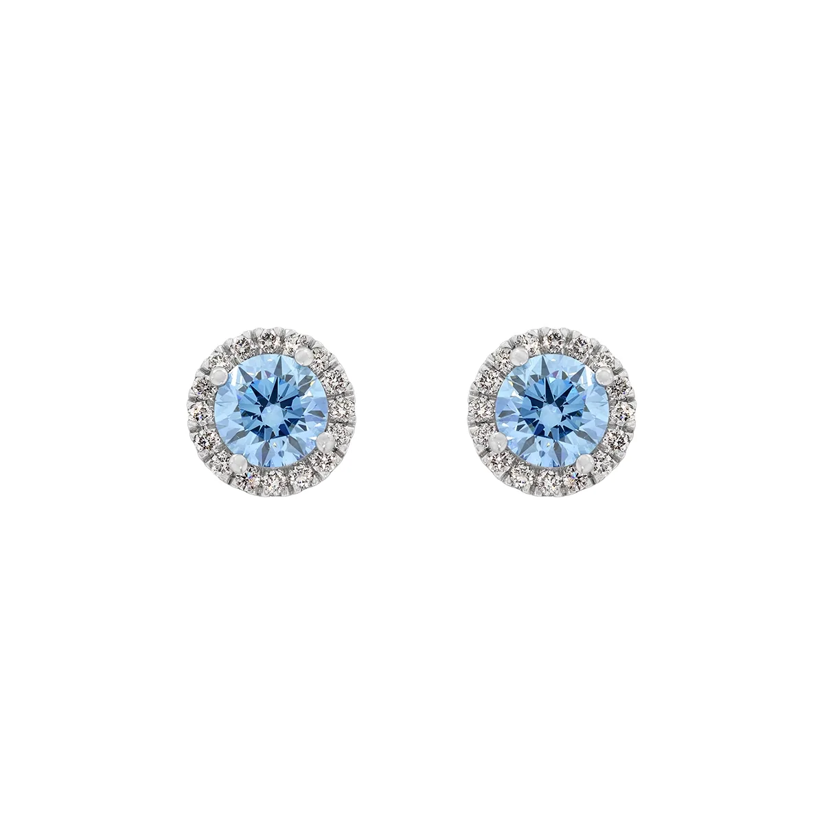 Topos en oro blanco de 18 Kilates, Uñas+decoración, con 2 diamante de laboratorio centrales de 1.50 Ct y decoración en diamante de laboratorio de 0.27 Ct