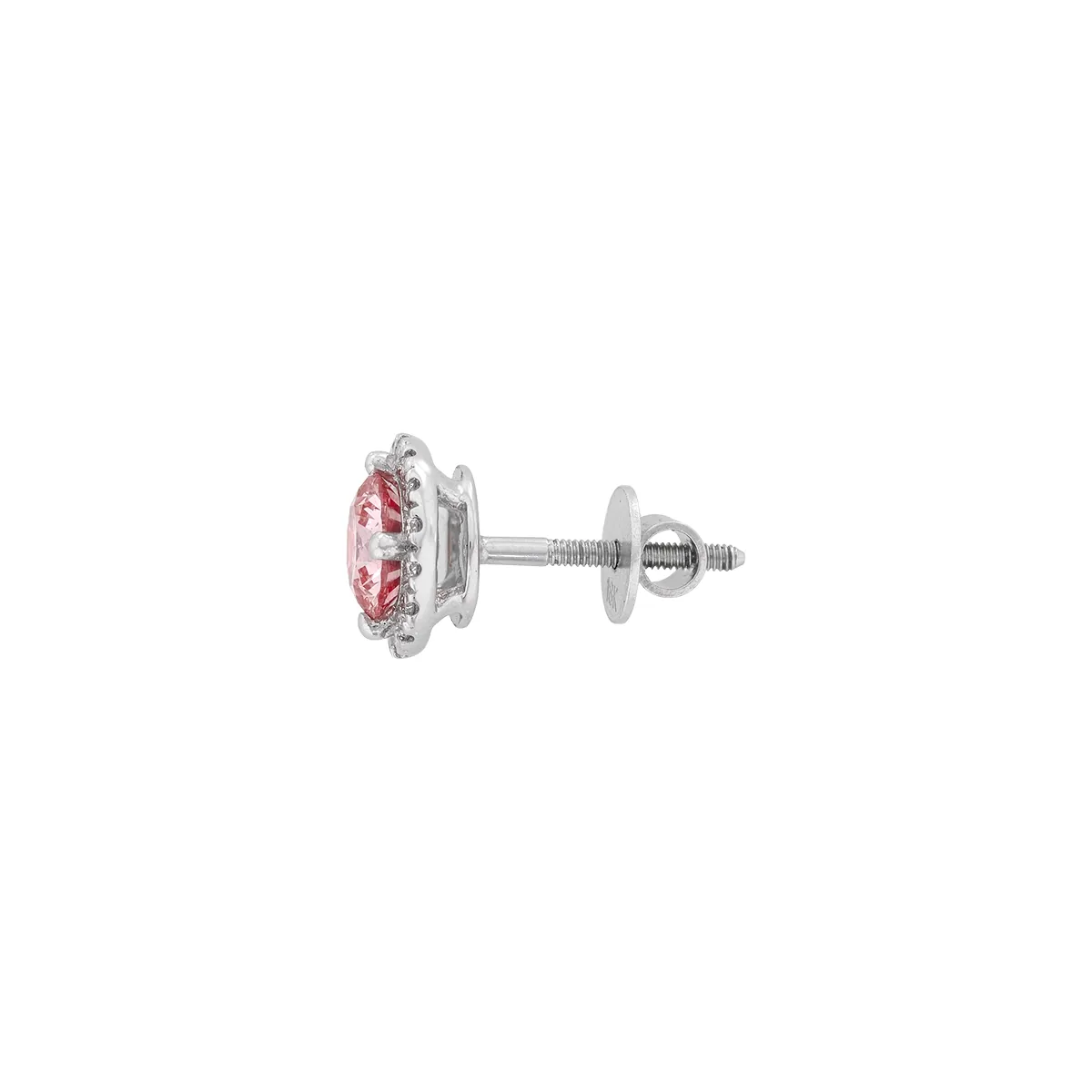 Topos en oro blanco de 18 Kilates, Uñas+decoración, con 2 diamante de laboratorio centrales de 1.50 Ct y decoración en diamante de laboratorio de 0.25 Ct