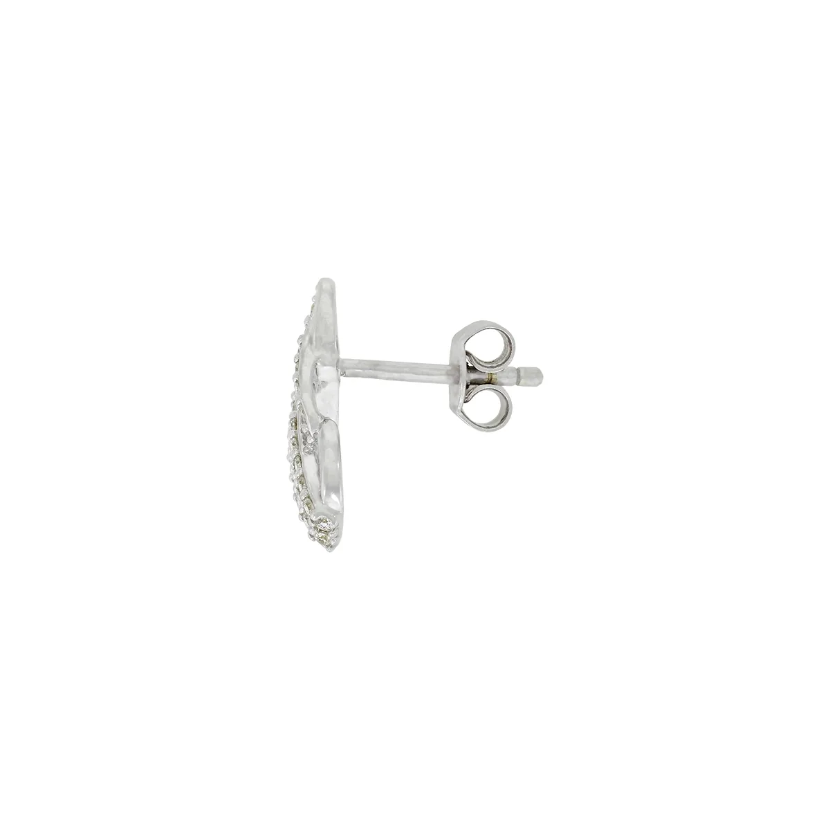 Topos en oro blanco de 18 Kilates, Franja, con diamantes de 0.24 Ct