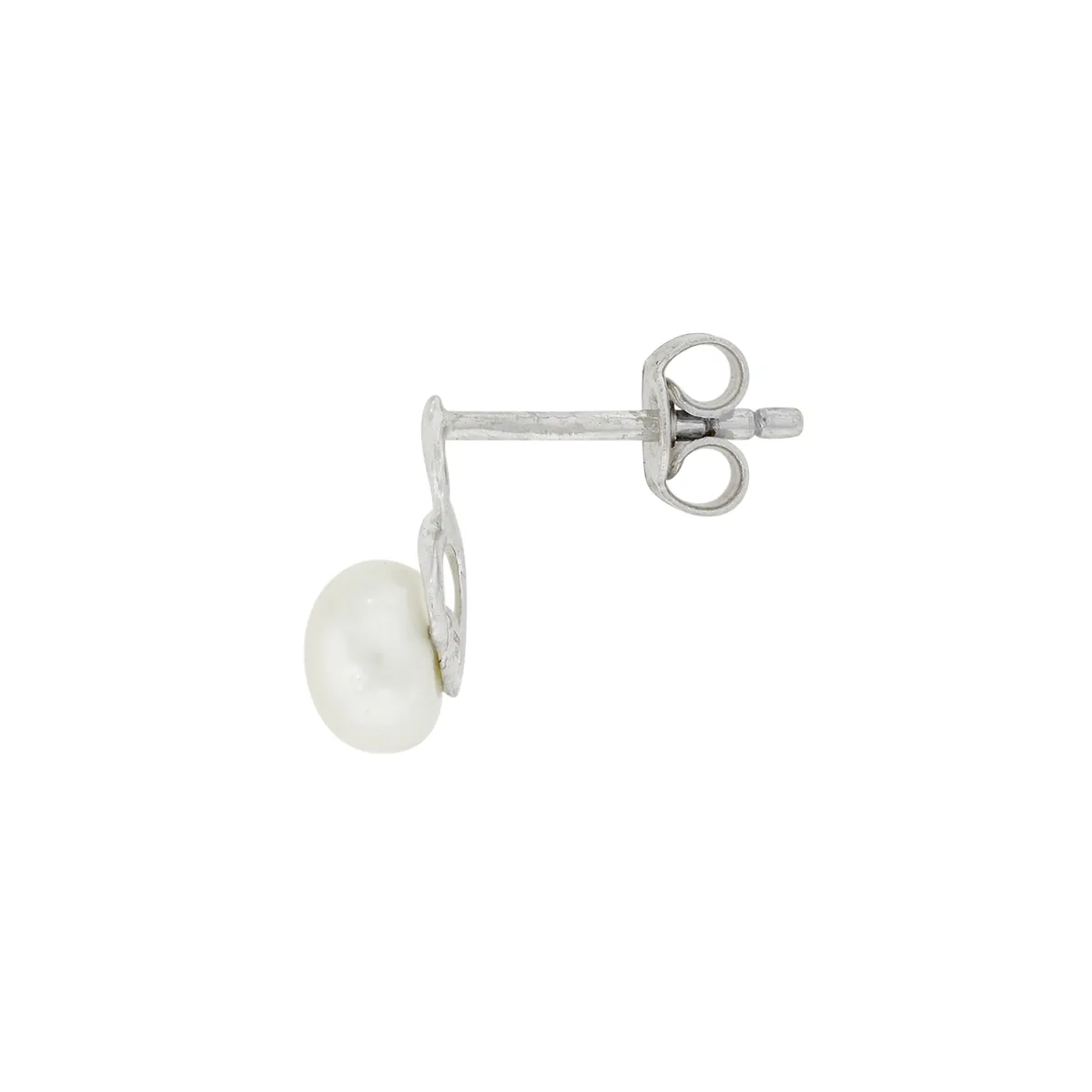 Topos en oro blanco de 18 Kilates, Franja, con perlas centrales de 5 mm de ancho aprox y decoración en diamantes de 0.01 Ct
