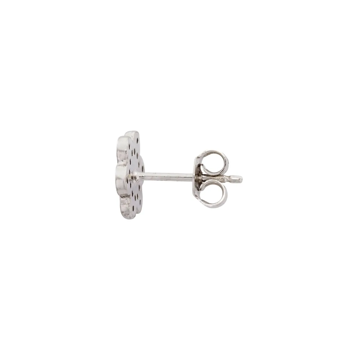 Topos de flores en plata Ley 925, con cristales - Colección Sueños