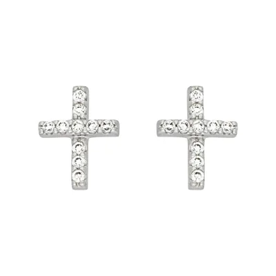 Topos de cruz en plata Ley 925, Cruz, con cristales - Colección Sueños