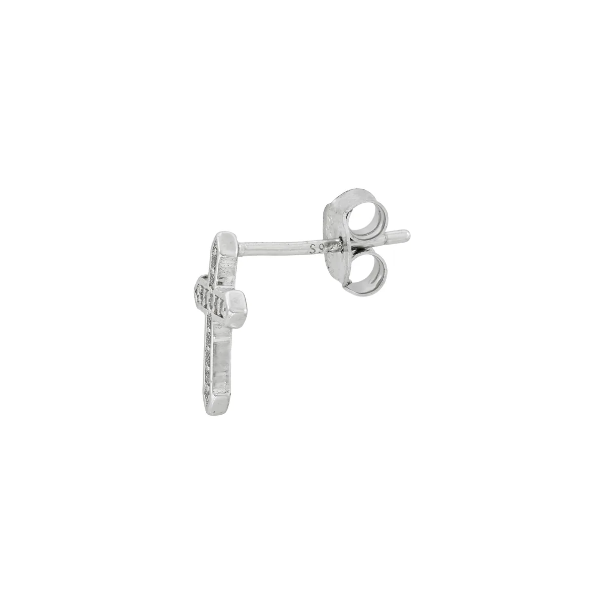 Topos de cruz en plata Ley 925, con zircones - Colección Sueños